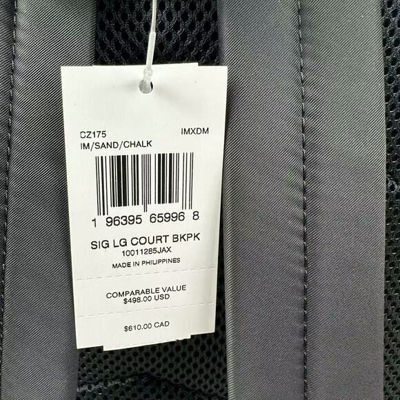 Coach Large Court Backpack In Signature Canvas CZ175 Gold/Sand/Chalk NWT - Picture 5 of 10